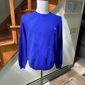 American Living Men's Size M Embroidered Eagle Blue Long Sleeve Sweater Preppy